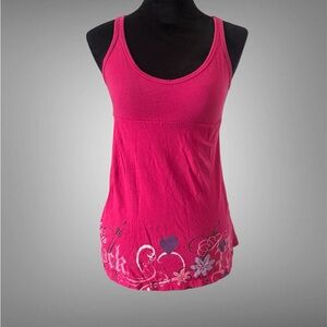 Jl Hot Pink Graphic Tank Top